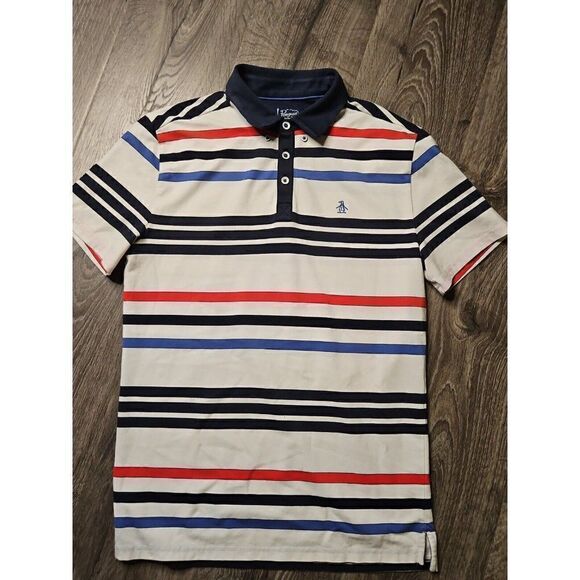 Original Penguin Polo Striped Golf Shirt Men's Size Small - Picture 1 of 3